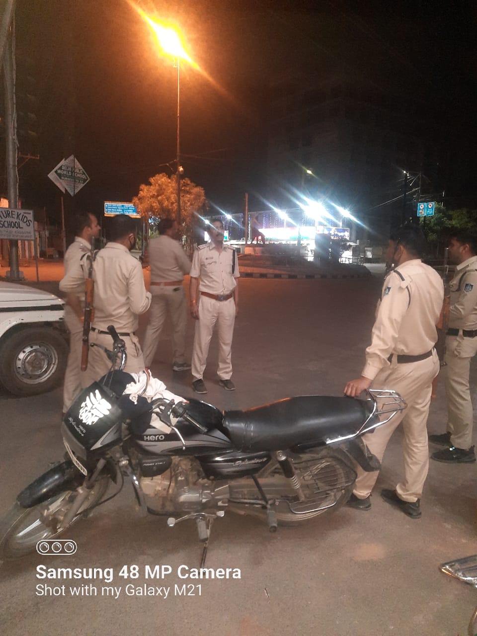 Combing patrolling for the purpose of maintaining law and order in view of Lok Sabha elections.