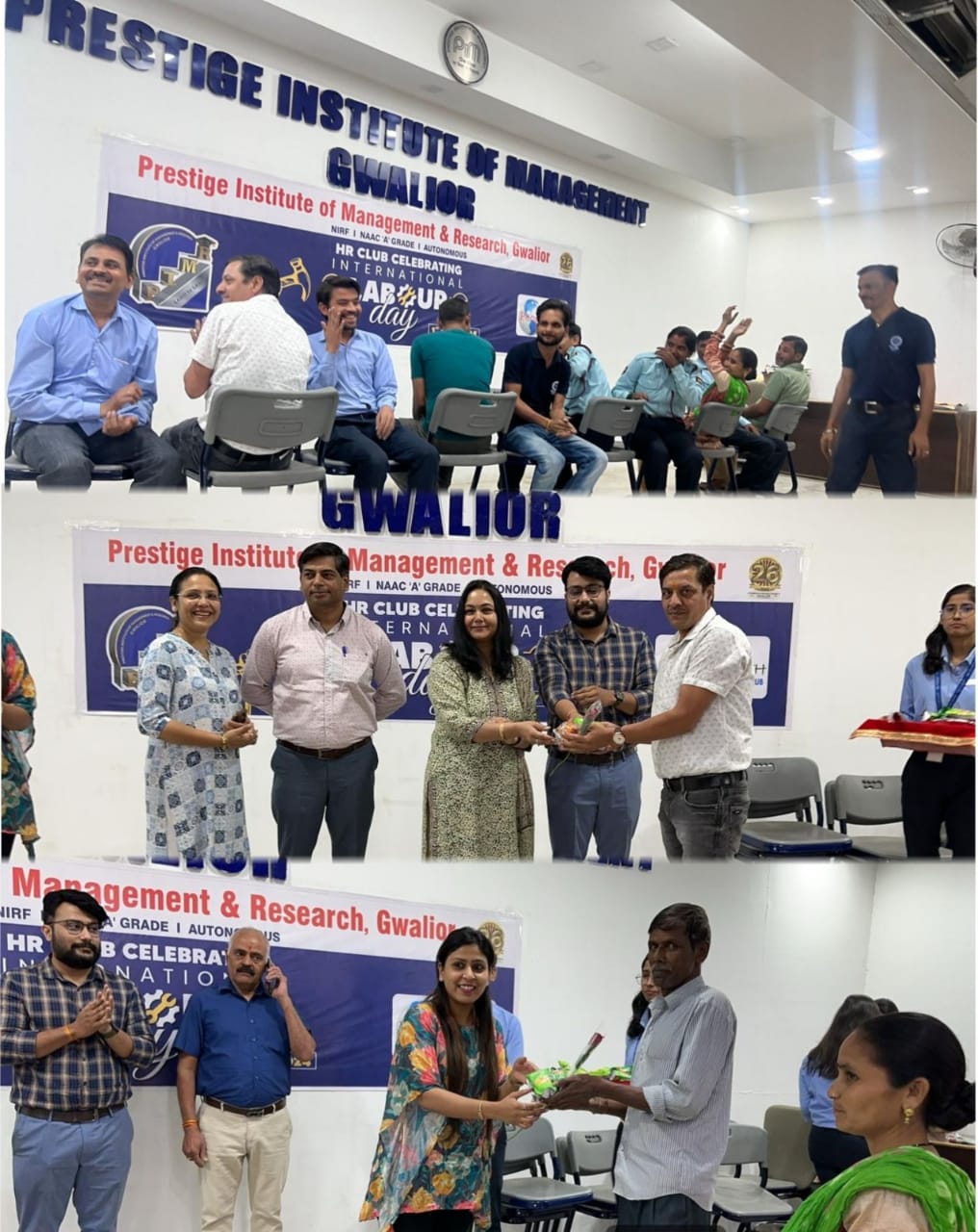 International Labor Day was organized at Prestige Management and Research Institute, Gwalior.