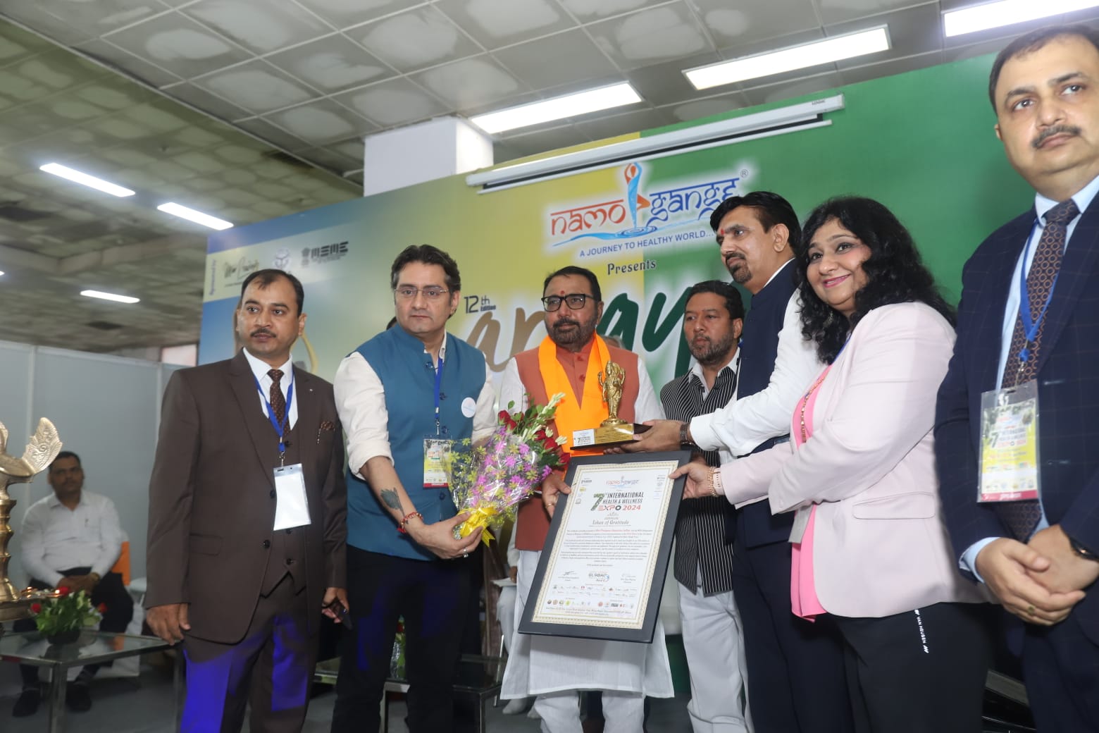 Union Minister of AYUSH Pratap Rao Jadhav Inaugurates the Three-Day 7th International Health and Wellness Expo at Pragati Maidan in Delhi.