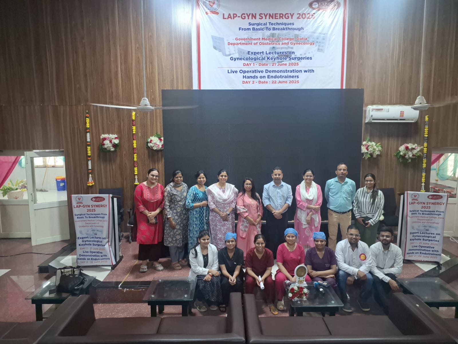 Government Medical College Datia hosted a historic live laparoscopic gynecological surgery on the 