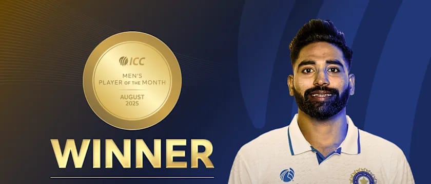 Siraj and Prendergast named ICC Players of the Month for August