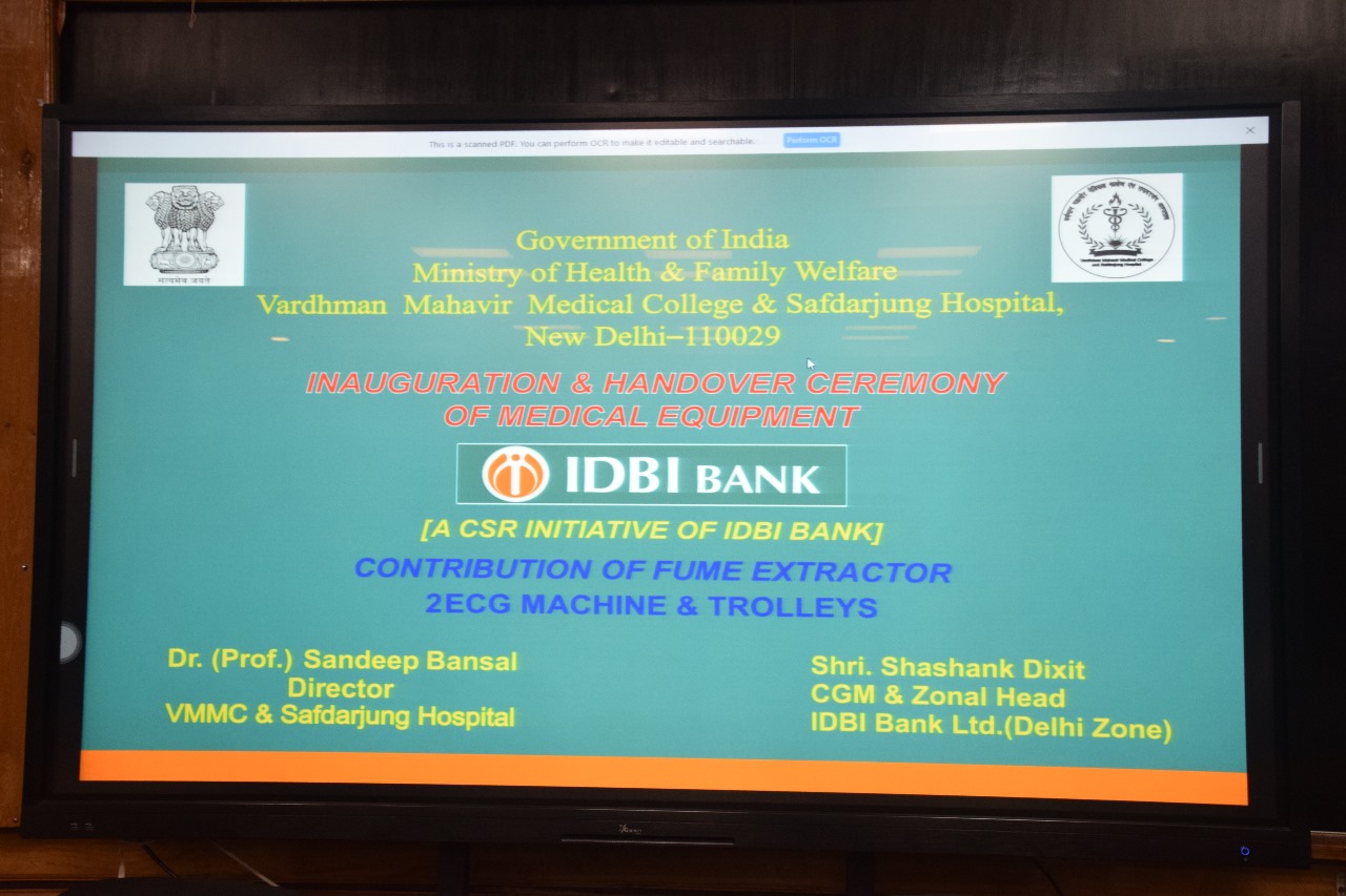 IDBI Bank Strengthens Healthcare Infrastructure at VMMC & Safdarjung Hospital Through Strategic CSR Initiative - photo 8