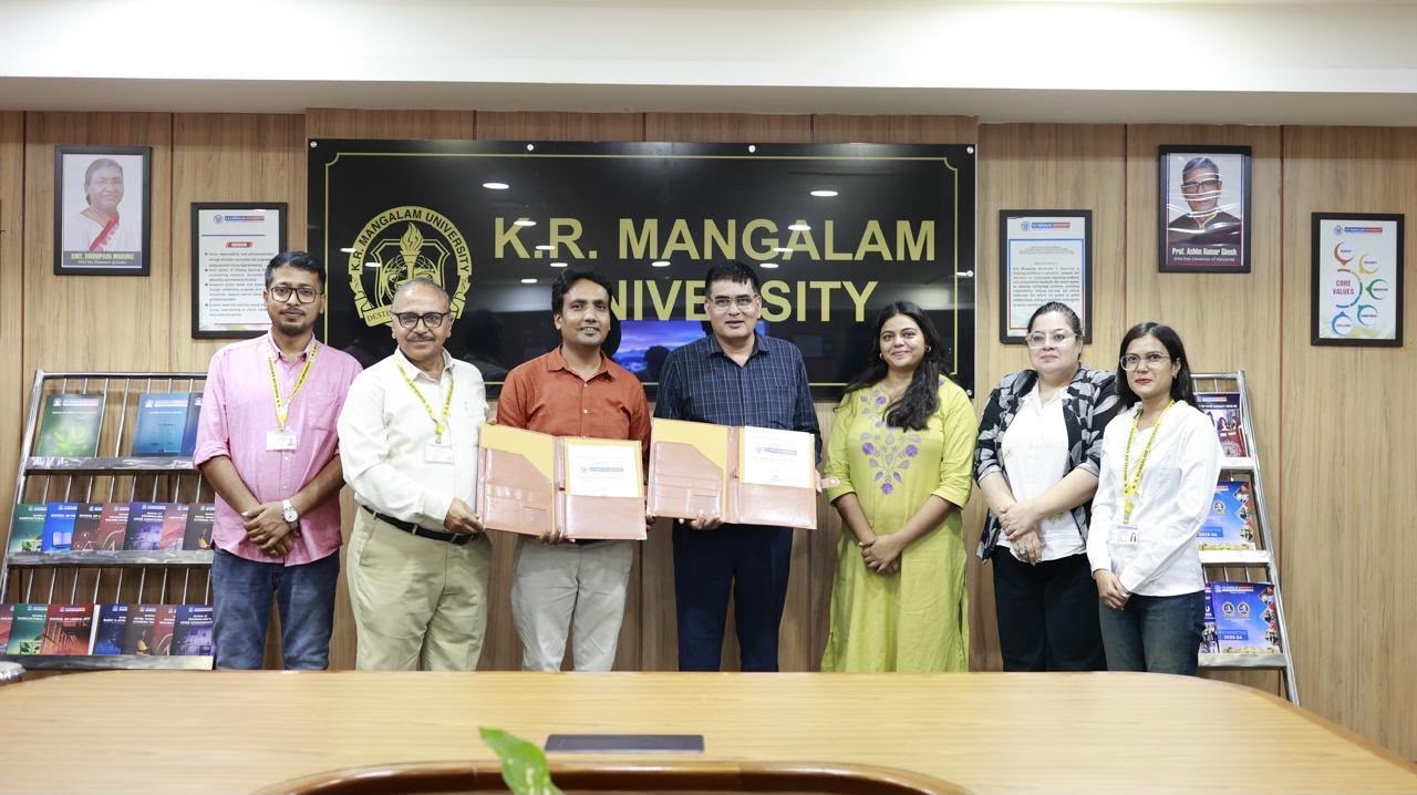 K.R. Mangalam University Signs MoU with AGAATE | Anzix Farm Technologies to Strengthen Industry- academia collaboration 