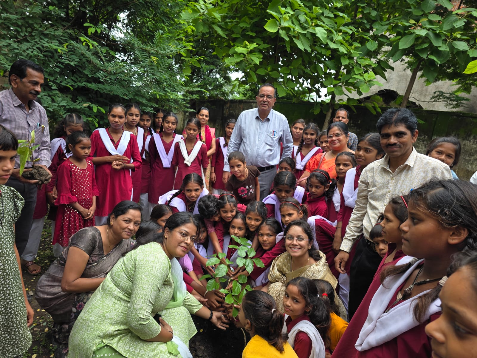 Plantation under Matridhara Abhiyan in Government Higher Secondary School in Naugaon - photo 4