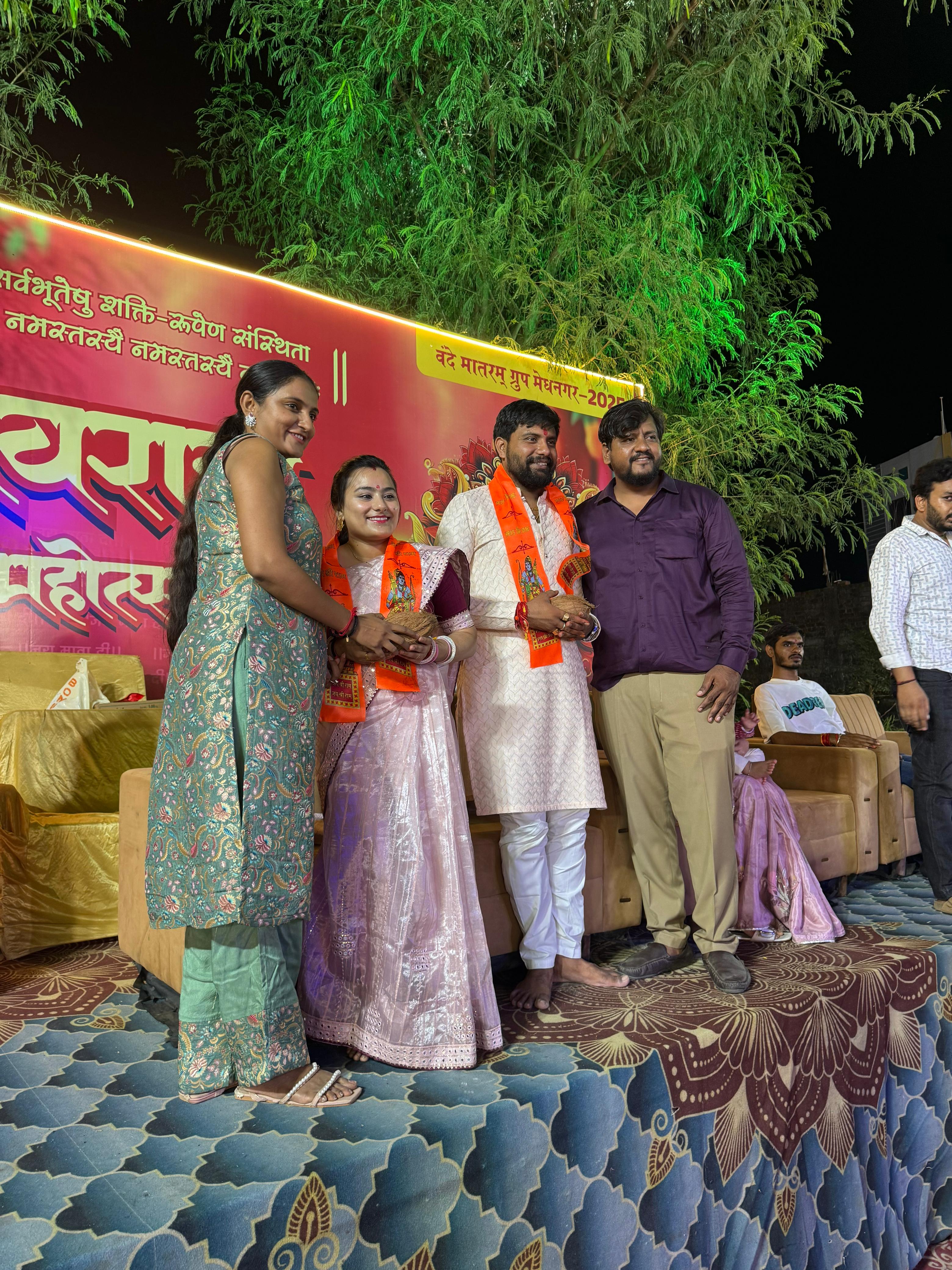 A large crowd gathered to worship Goddess Jagadamba at the Dussehra Ground organized by the Vande Mataram Group. - photo 2