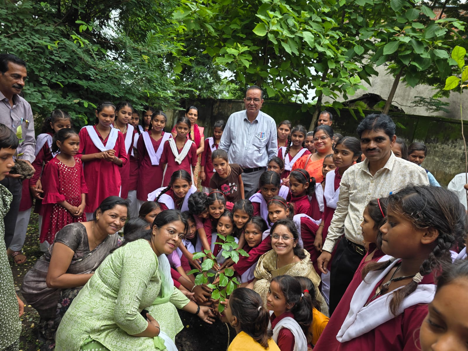 Plantation under Matridhara Abhiyan in Government Higher Secondary School in Naugaon - photo 3