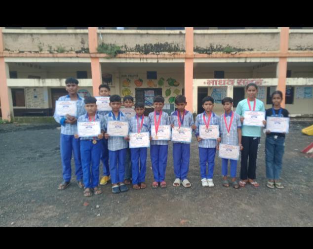 Saraswati Shishu Mandir children won first place in the athletics competition.