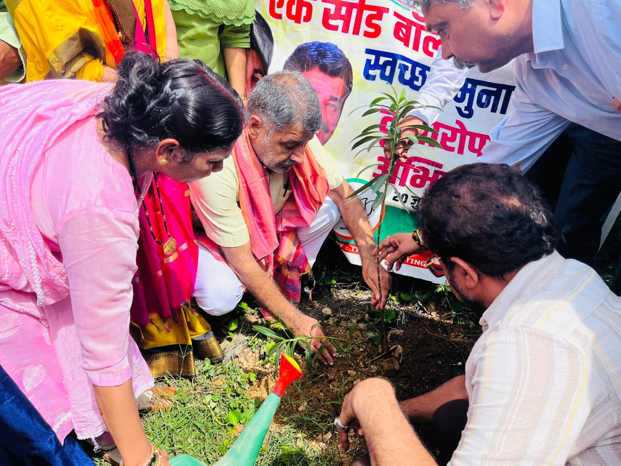 Saplings planted in 14 districts and dedicated to River Yamuna under the “Ek Ped Maa Ke Naam” campaign led by Delhi BJP President Virendra Sachdeva