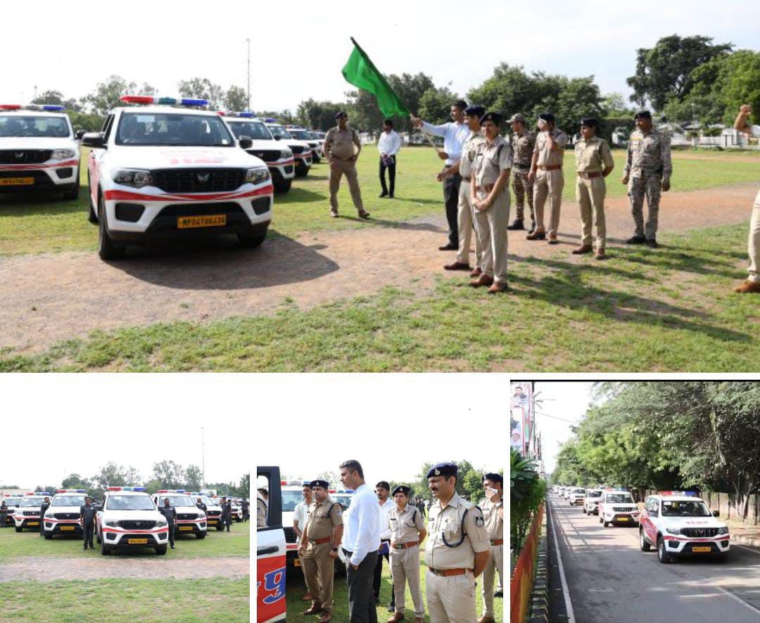 In Datia, Superintendent of Police Suraj Kumar Verma on Thursday flagged off 18 state-of-the-art FRV (First Response Vehicle) vehicles of Dial 112 for various police stations and outposts of the district.