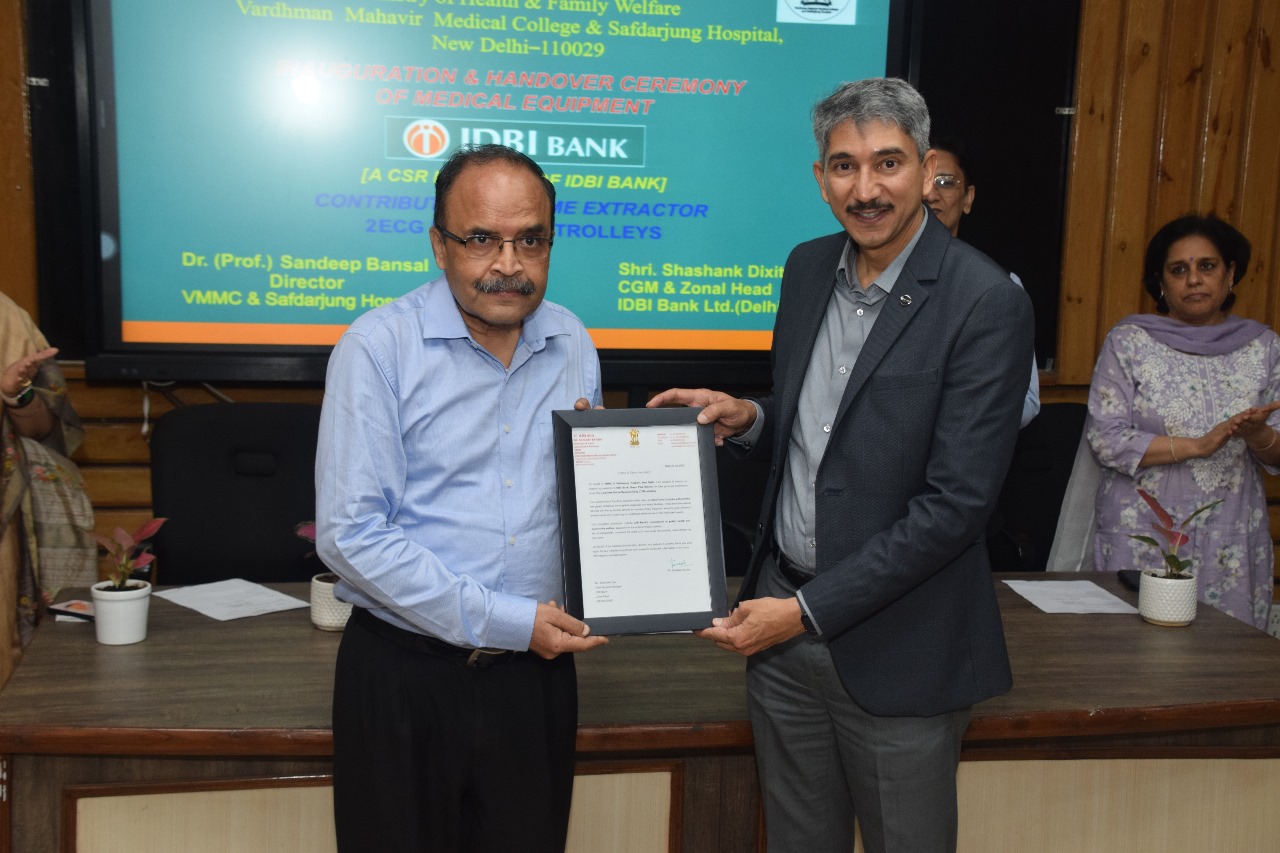 IDBI Bank Strengthens Healthcare Infrastructure at VMMC & Safdarjung Hospital Through Strategic CSR Initiative - photo 1