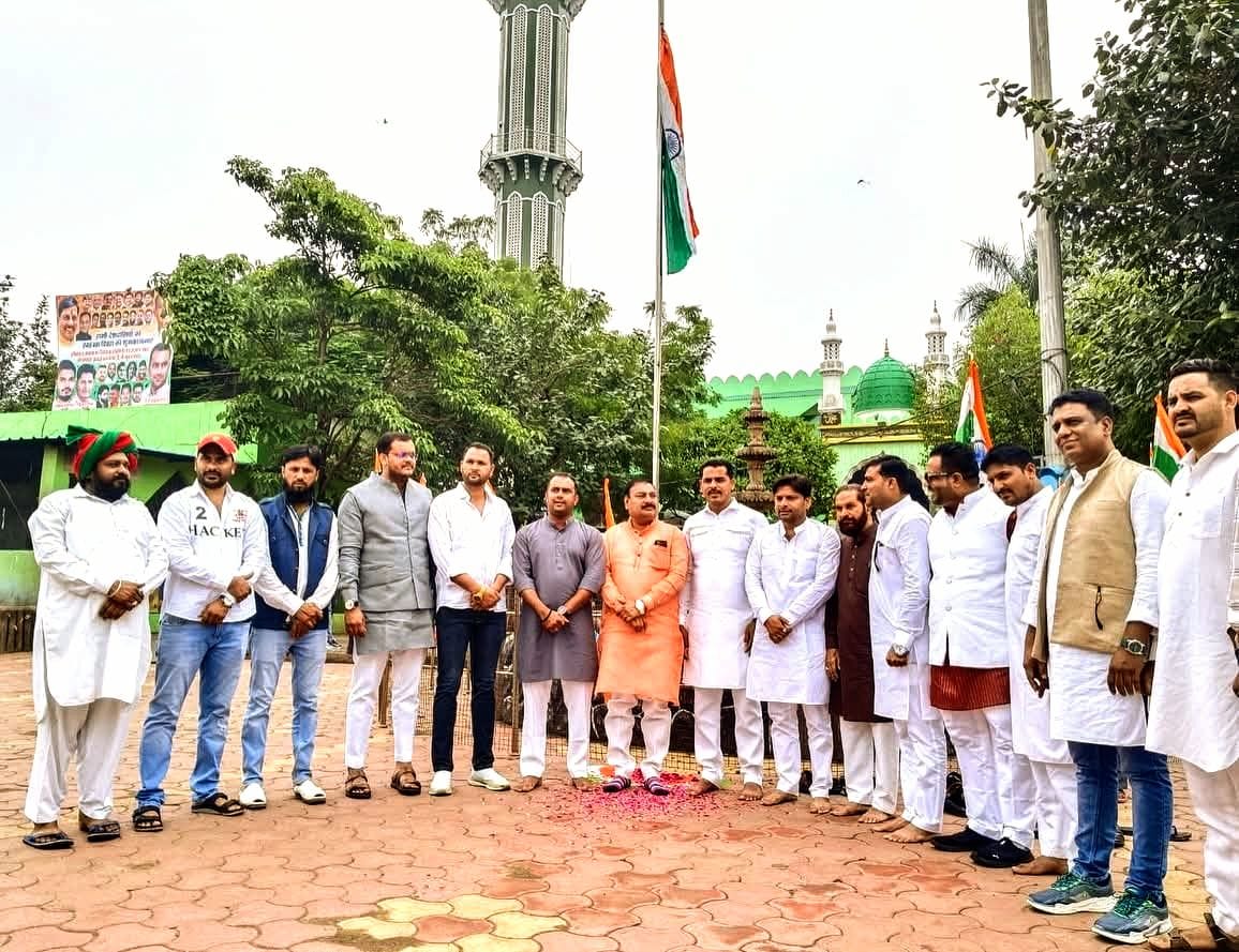National flag tricolor hoisted at Hazrat Naharshah Wali Dargah Ground - photo 1