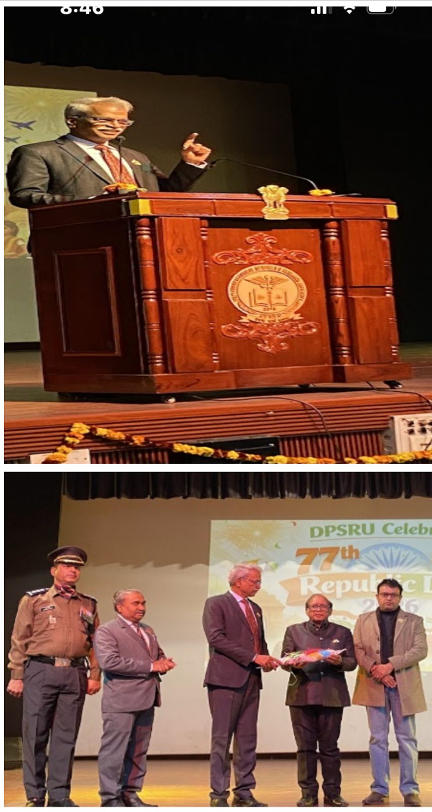 DPSRU Celebrates 77th Republic Day with Pharmaceutical