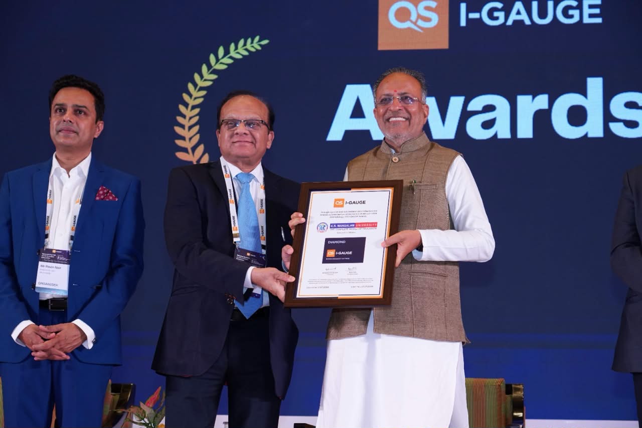 K.R. Mangalam University Conferred with Prestigious QS I-GAUGE ‘Diamond’ Rating