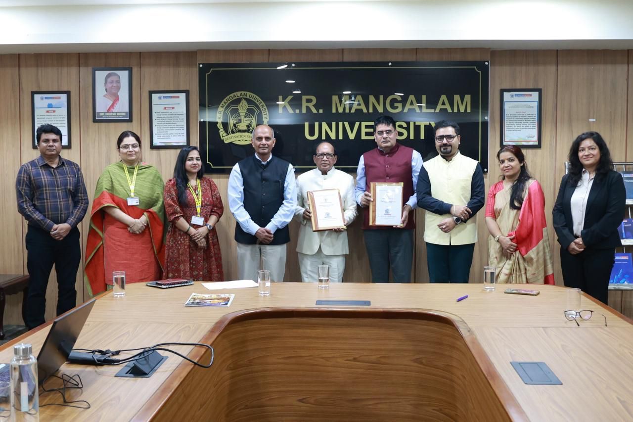 K.R. Mangalam University Strengthens Academia–Society Partnership through MoU with Bhagidari  Jan Sahyog Samiti 