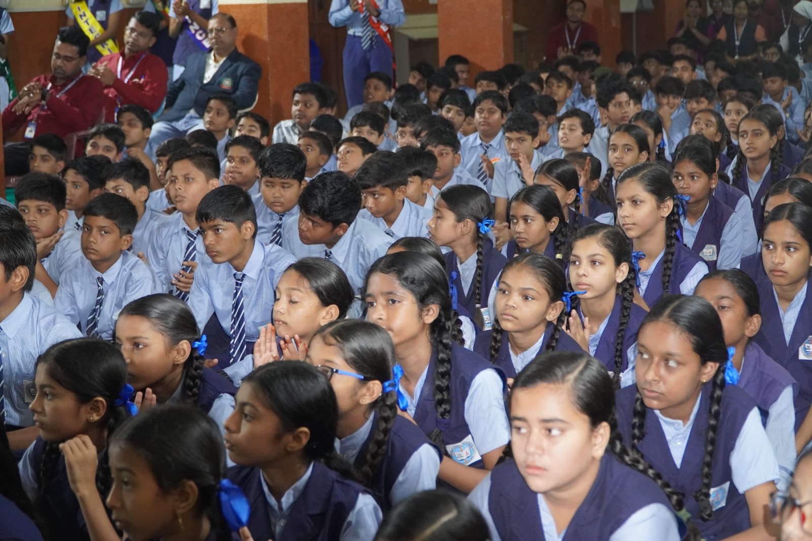 Flag hoisting was done by State Bank of India branch manager Mrs. Deepti Chandravanshi in Saint Arnold School Independence Day celebrated with joy - photo 3