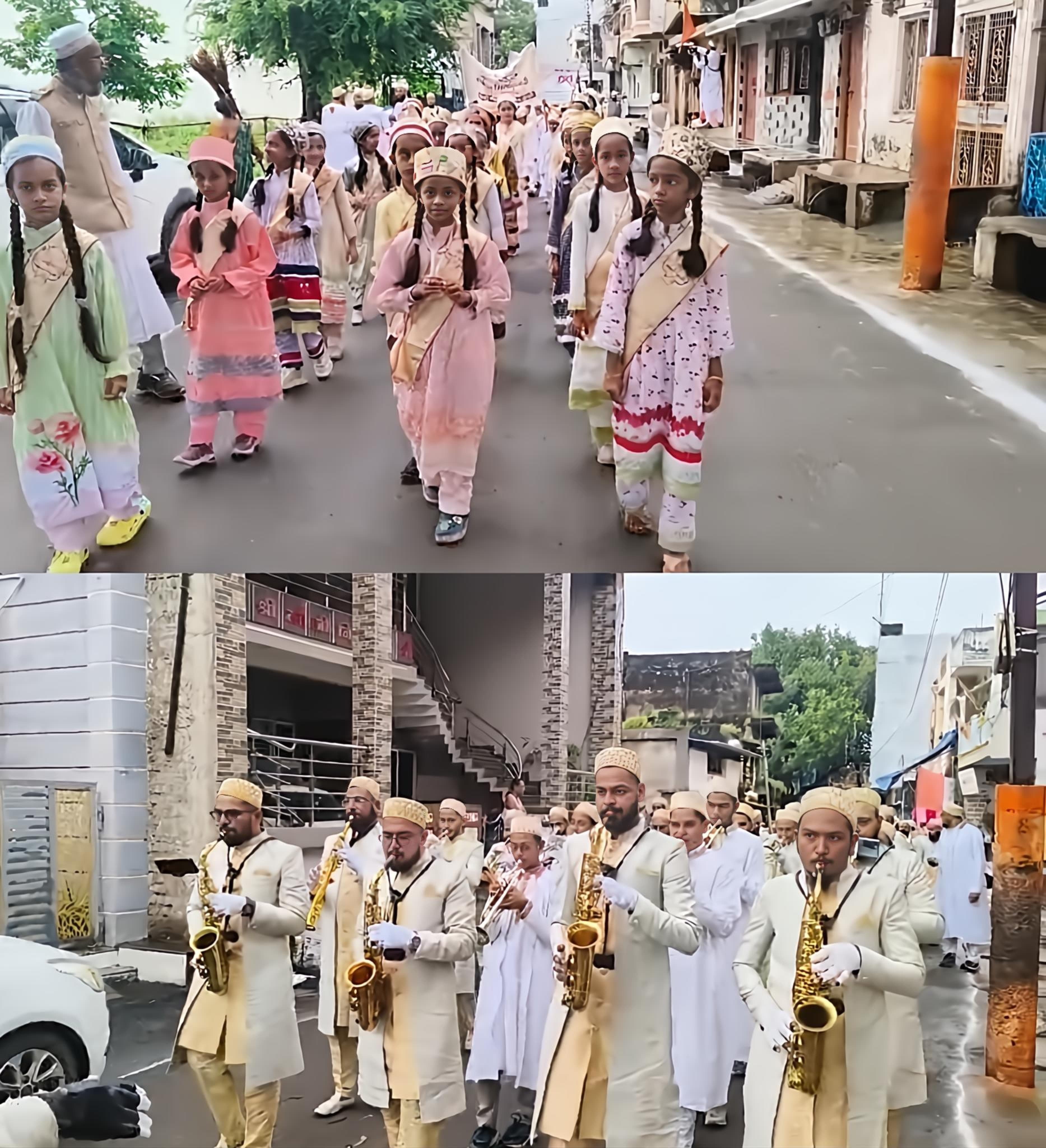 Bohra community took out a procession on Eid Miladunnabi The community also gave the message of saving the environment