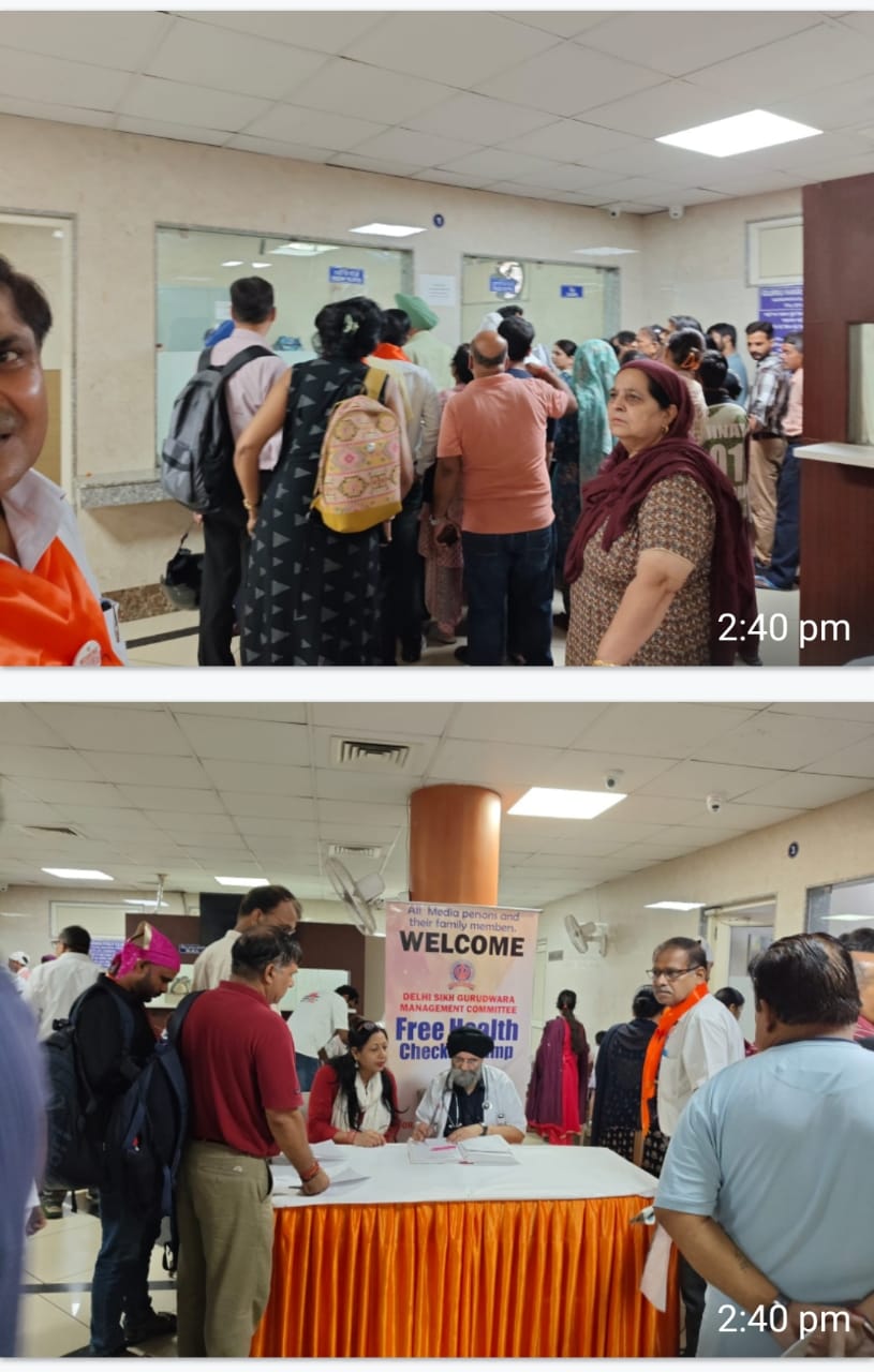 Working Journalist of India organised health checkup camp for journalists in collaboration with Delhi Sikh Gurudwara Management Committee - photo 3
